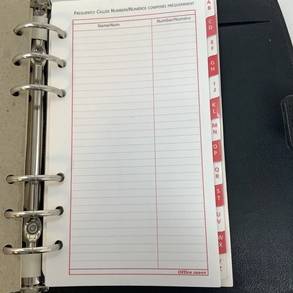 Franklin Covey‎ 365 6-Ring Monthly Weekly Organizer Planner Rust Black Canvass